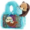 imageAurora Fashionable Fancy Pals Zoo Collection Stuffed Animal  Plush with Stylish Purse for Dress Up Fun  Perfect for Kids 3 Years Costumes and Birthdays  Sea Otter 7 Inches