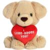 imageAurora Witty JUST Sayin I LabrAdore You Stuffed Animal  Expressive Characters for Decorative Charm  Quirky Birthday Gifts for Kids and Adults  Brown 75 Inches