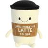 imageAurora Witty JUST Sayin You Mean A Latte Stuffed Animal  Expressive Characters for Decorative Charm  Quirky Birthday Gifts for Kids and Adults  White 9 Inches