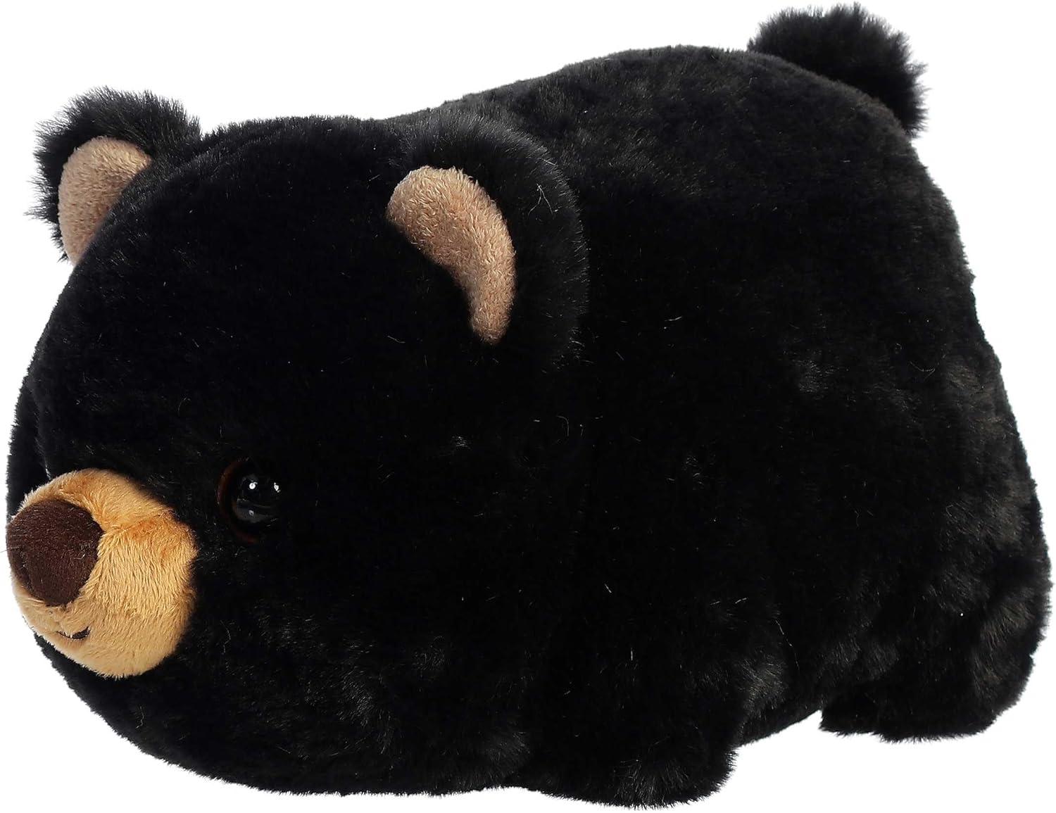 imageAurora Adorable Spudsters Briar Bear Stuffed Animal Round Shape Makes for Comforting Cuddles Perfect for Kids All Ages and Animal Loving Adults Black 105 Inches