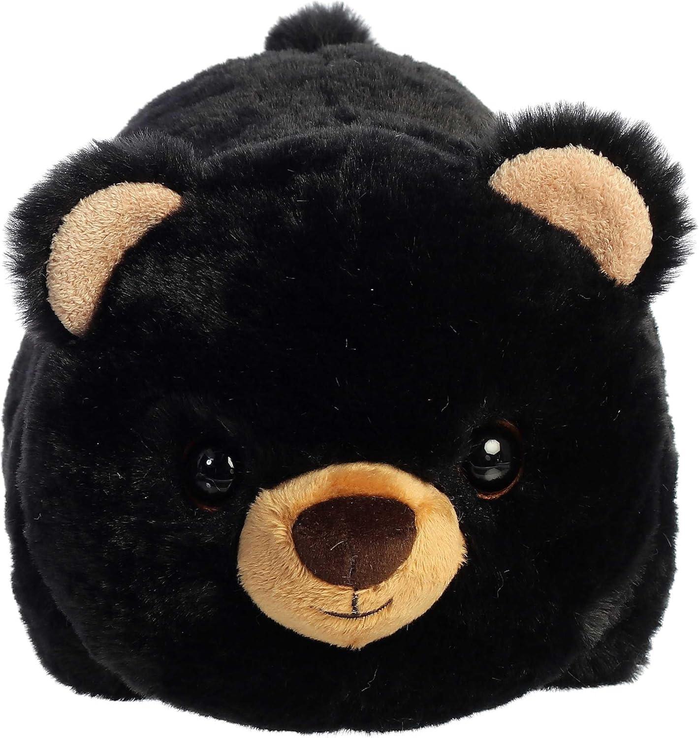 imageAurora Adorable Spudsters Briar Bear Stuffed Animal Round Shape Makes for Comforting Cuddles Perfect for Kids All Ages and Animal Loving Adults Black 105 Inches