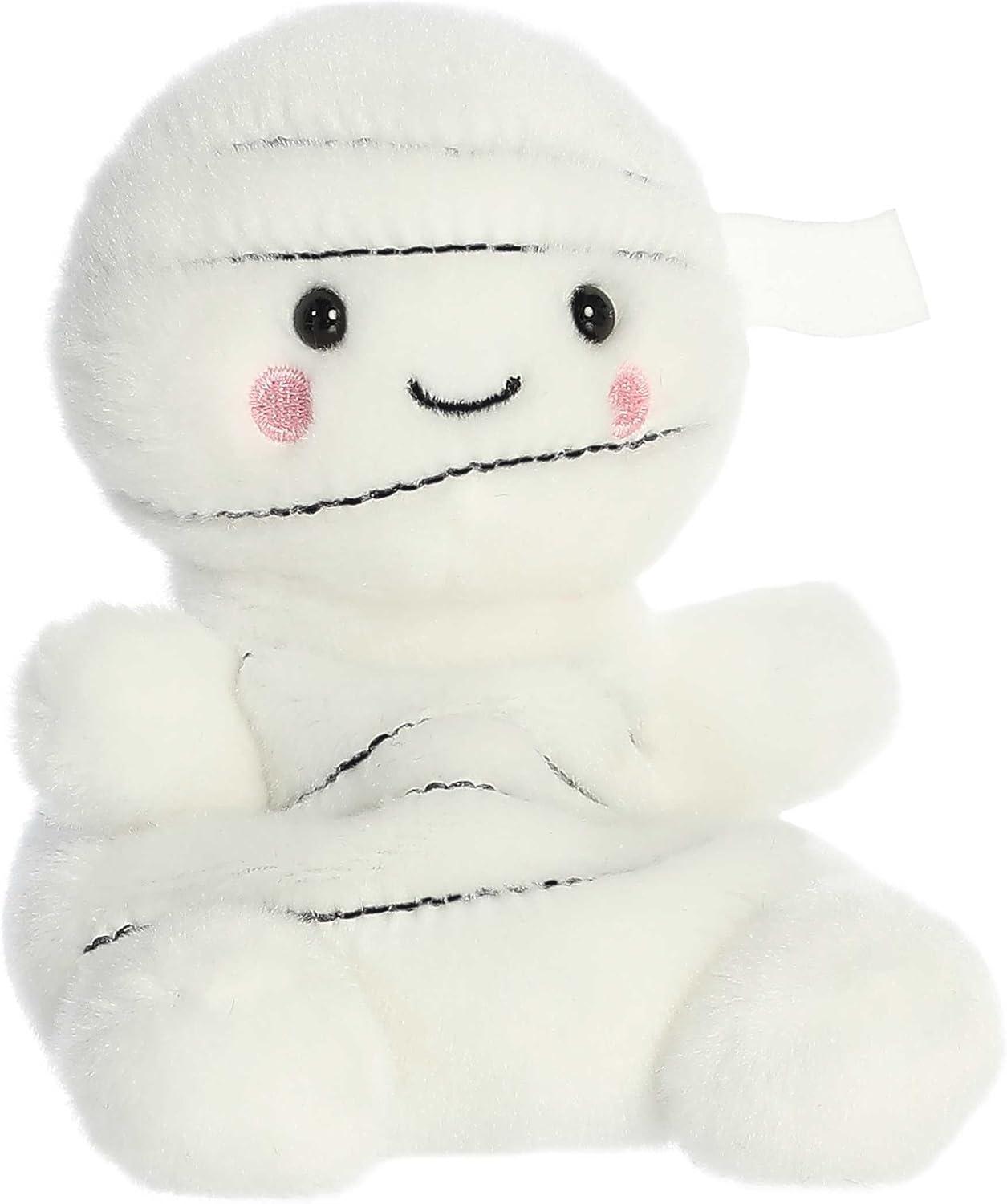 imageAurora Spooky Palm Pals Brendan Mummy Stuffed Animal PocketSized Play Collectable Fun White 5 Inches