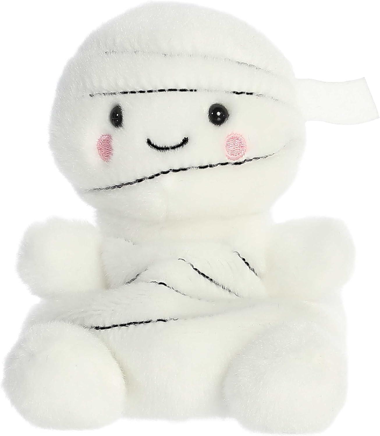 imageAurora Spooky Palm Pals Brendan Mummy Stuffed Animal PocketSized Play Collectable Fun White 5 Inches